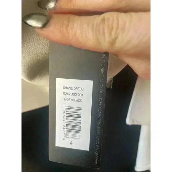 NWT Sachin & Babi One-Shoulder Shane stretch crepe asymmetric dress gown 4/6 - Picture 12 of 13